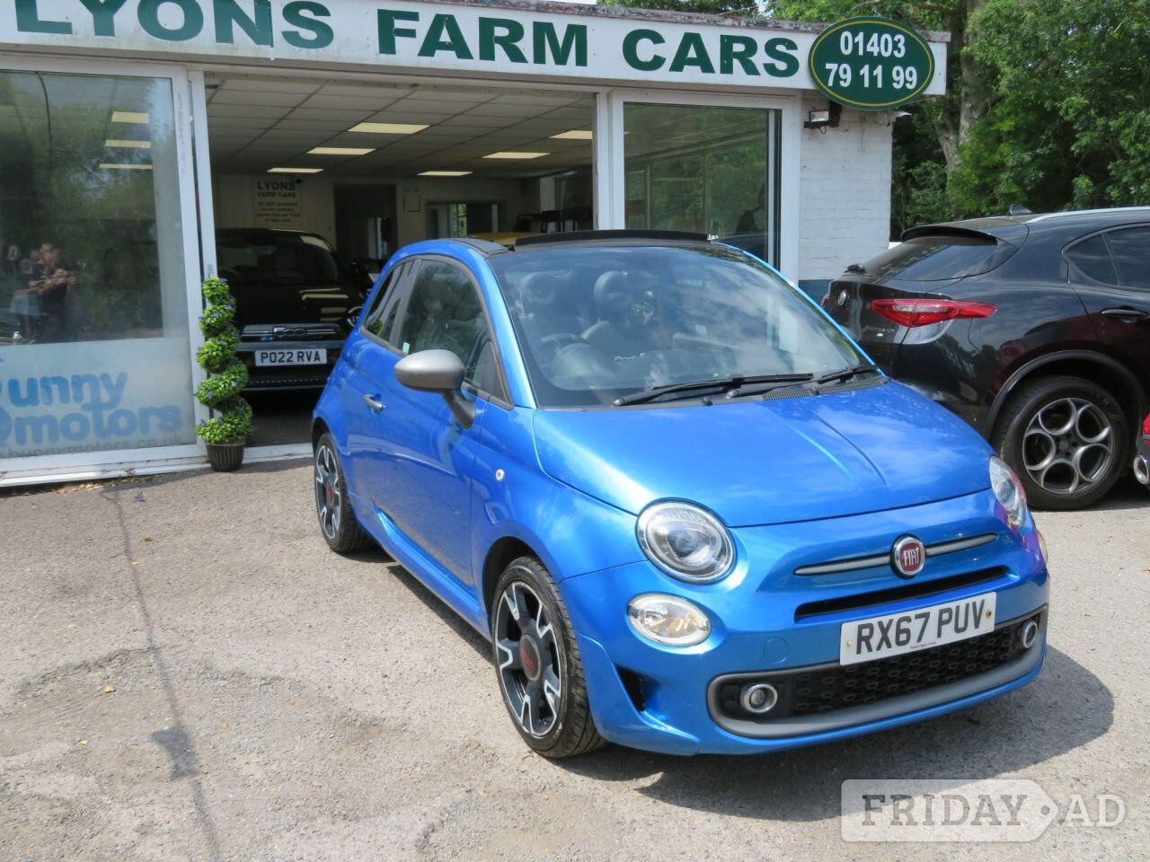 2017 Fiat 500C 1.2 S Convertible 2dr Petrol Manual Euro 6 (s/s) (69 bhp) in Horsham