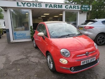 2015 FIAT 500C 1.2 Lounge Convertible 2dr Petrol Manual Euro 6 (s/s) (69 bhp) TOUCHSCREEN + SENSORS + AIR-CON