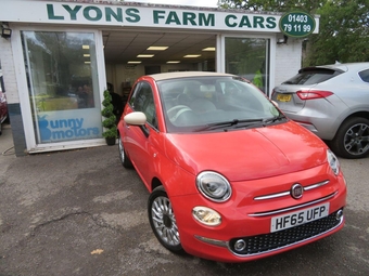 2015 FIAT 500C 1.2 Lounge Convertible 2dr Petrol Manual Euro 6 (s/s) (69 bhp) TOUCHSCREEN + SENSORS + AIR-CON