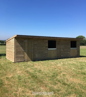 12'x24' Mobile field shelter/stable block + 6' tackroom  