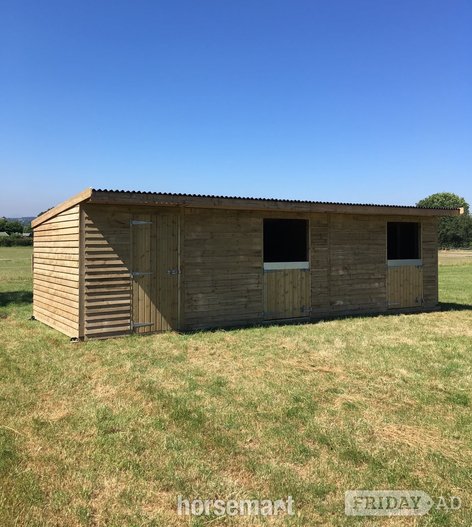 12'x24' Mobile field shelter/stable block + 6' tackroom   in King's Lynn