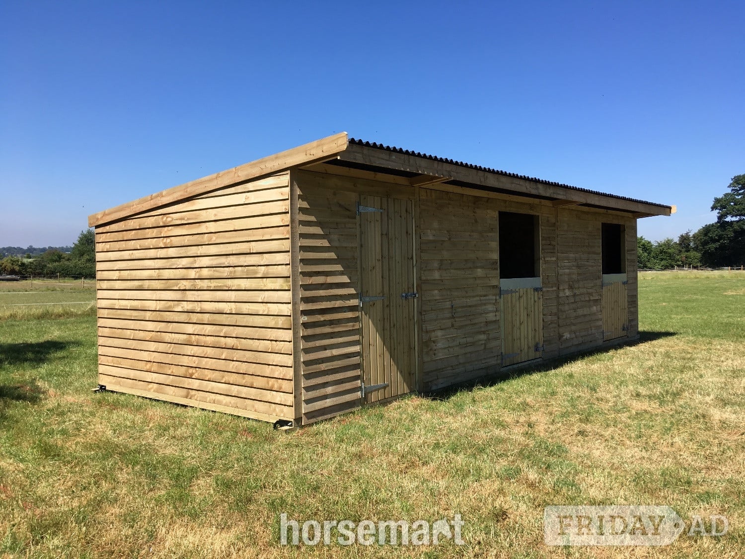 12'x24' Mobile field shelter/stable block + 6' tackroom  