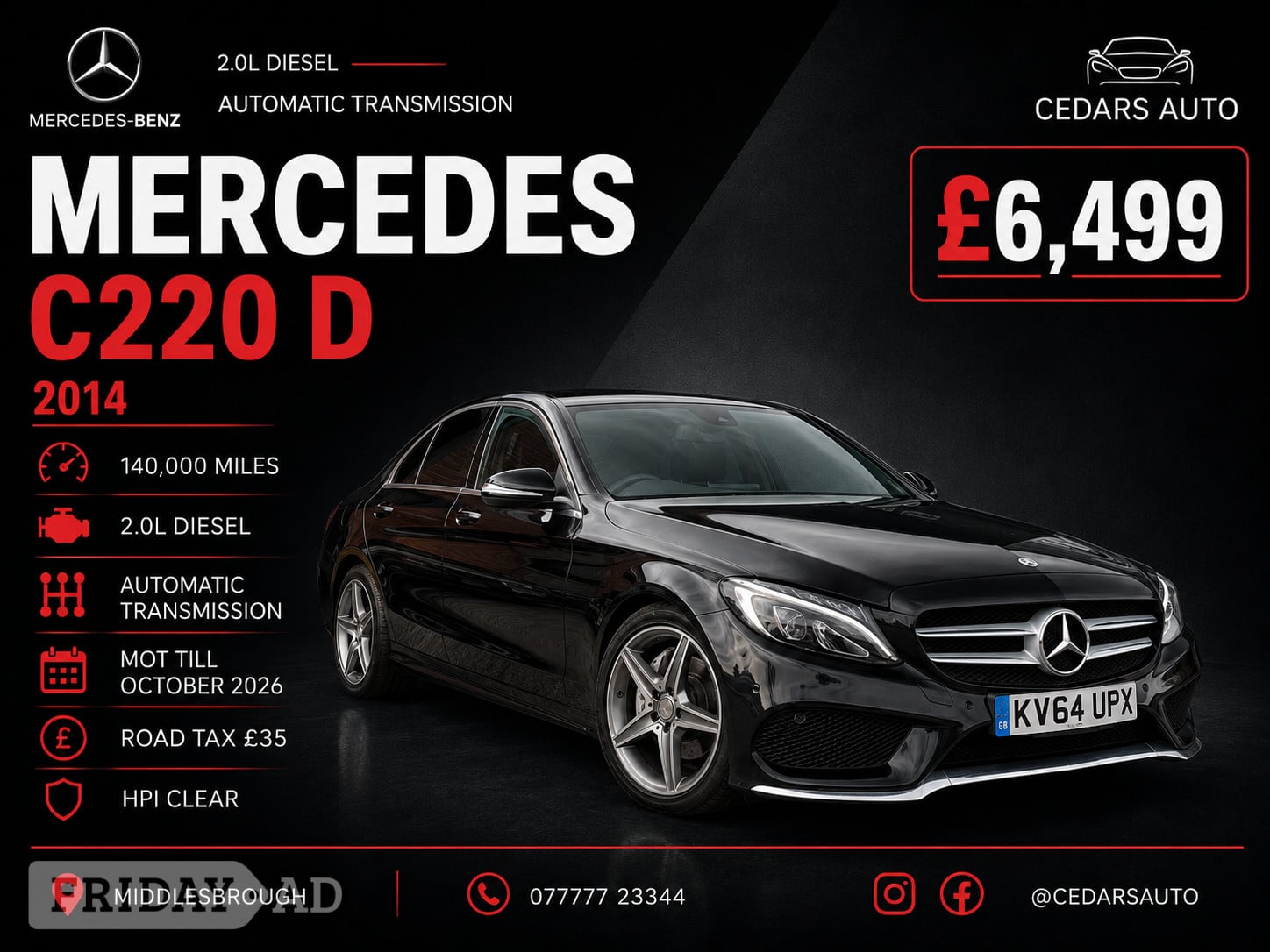 Mercedes-Benz C Class 2014 in Middlesbrough