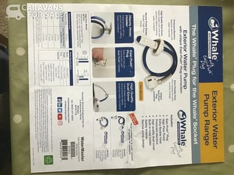 Whale external water pump and extension hose