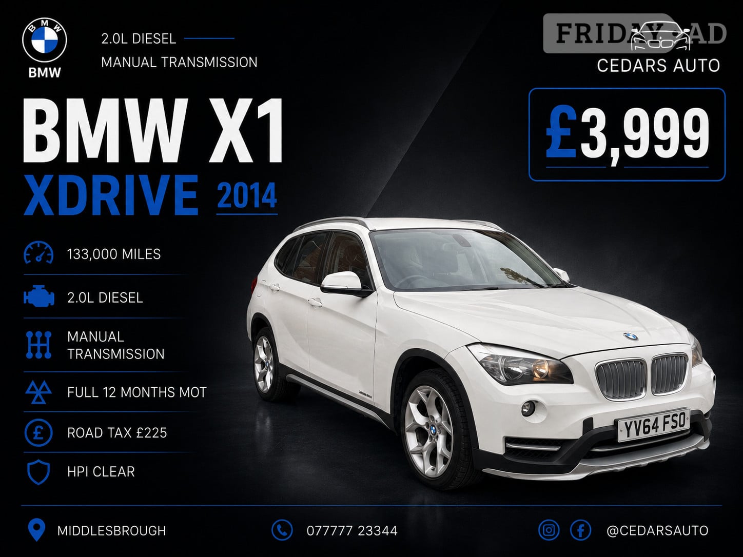 BMW X1 2014 in Middlesbrough