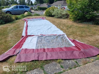 Used Bradcot Sport 870 Wine Coloured Awning with steel frame