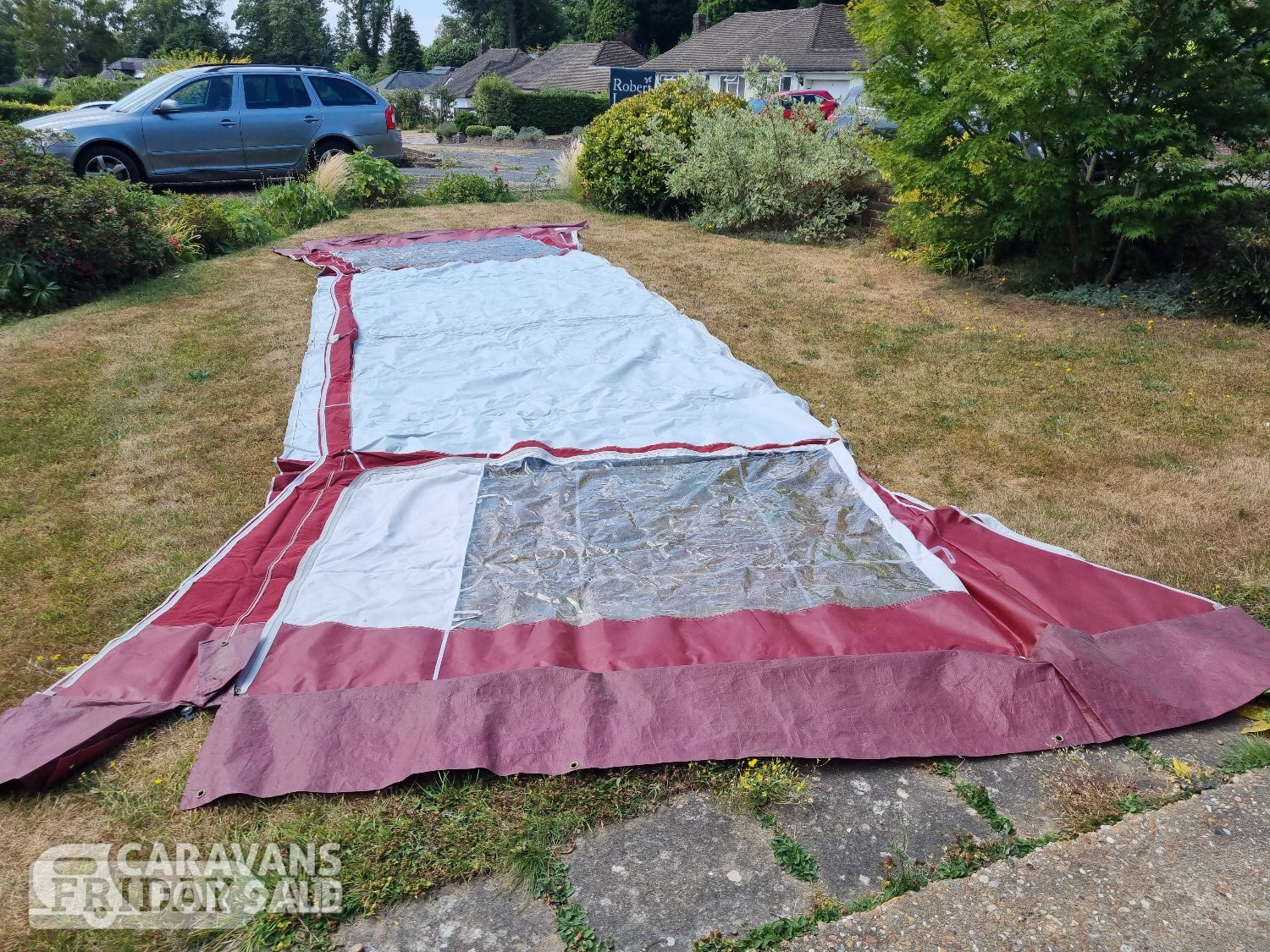 Used Bradcot Sport 870 Wine Coloured Awning with steel frame in Oxted
