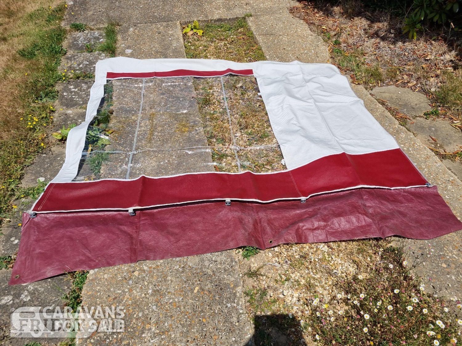 Used Bradcot Sport 870 Wine Coloured Awning with steel frame