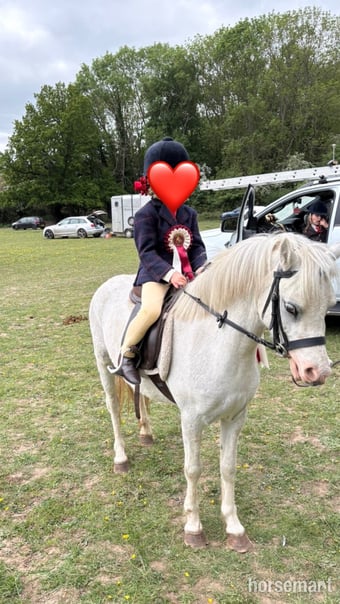 "Princess (crimond satin )" White Mare Lead Rein/First Ridden Pony