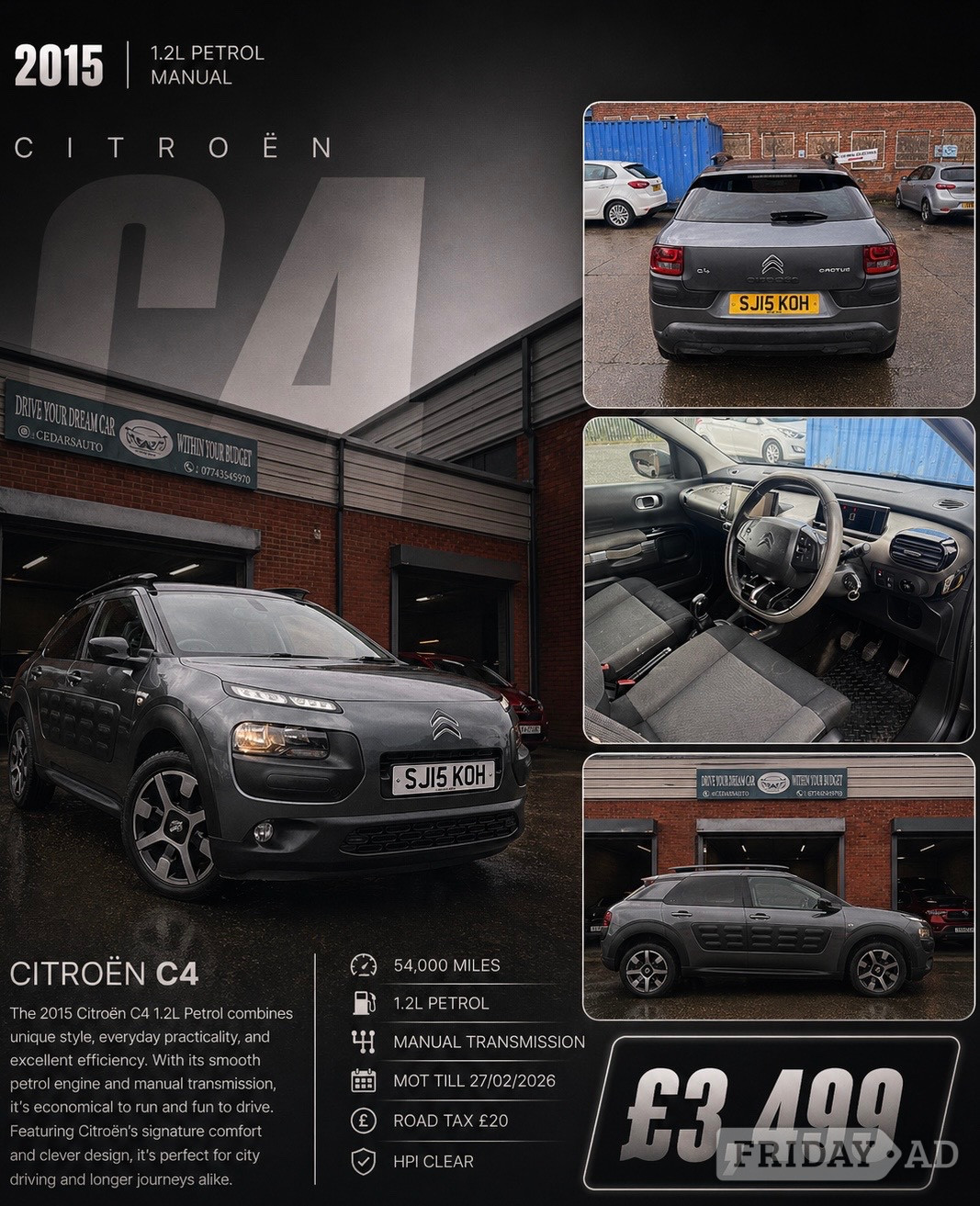 Citroen C4 Cactus 2015 in Middlesbrough
