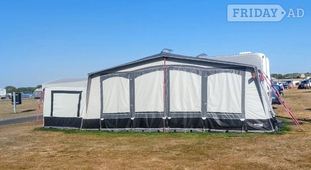 Camptech Buckingham DL Size 14 3m Deep Awning &amp; Matching Annexe