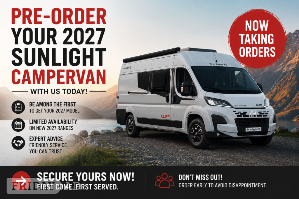 Sunlight Cliff 640 X, (2026)  Campervan for sale in Llanelli