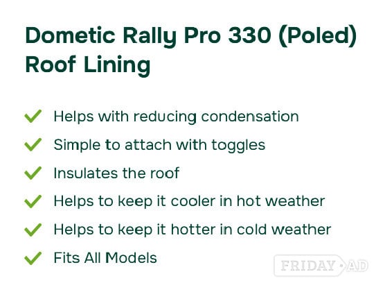 Wanted Roof liner for Dometic Rally Pro Poled Awning  in Swindon