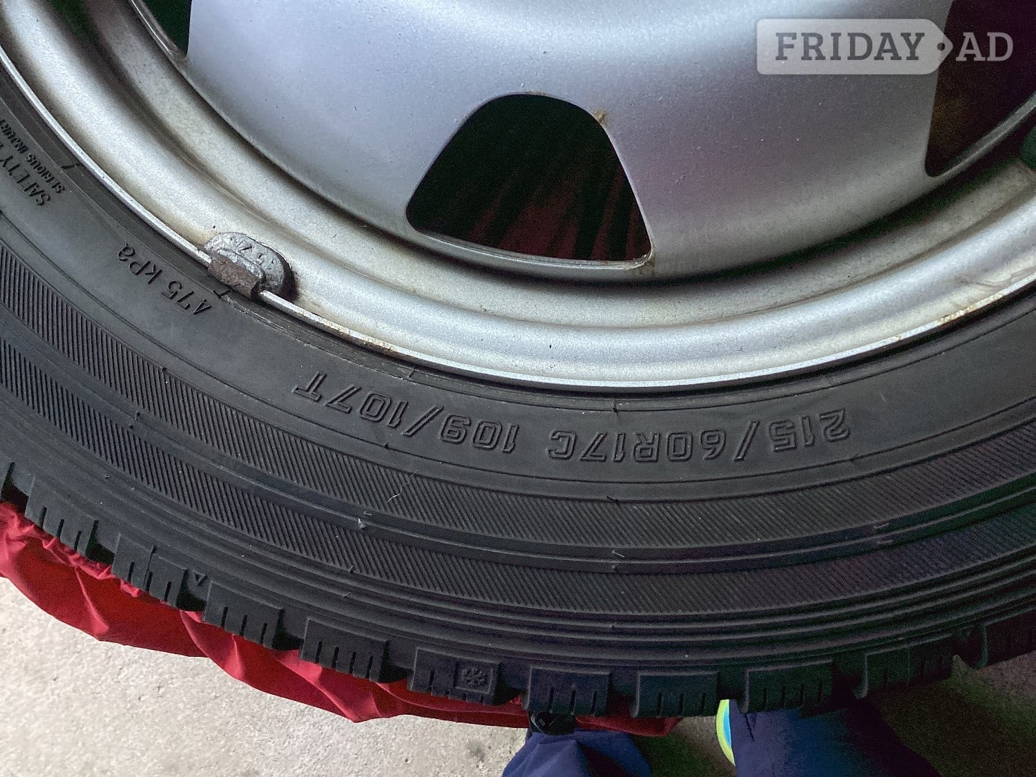 4 steel wheels, All season Tyres,VW centre caps &amp; storage covers