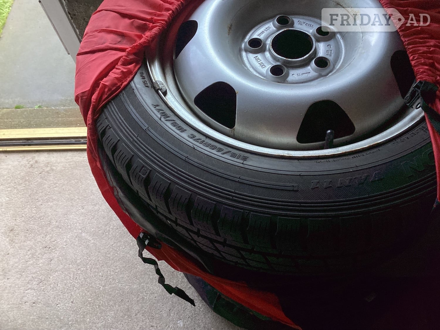 4 steel wheels, All season Tyres,VW centre caps &amp; storage covers -  in Aberdeen
