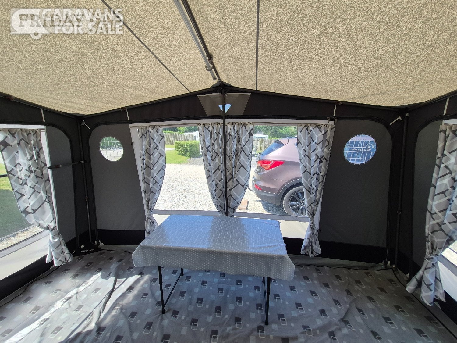 Isabella Awning–Magnum Silver 400 x 250 Carbon X Fibreglass poles -  in Aldertons