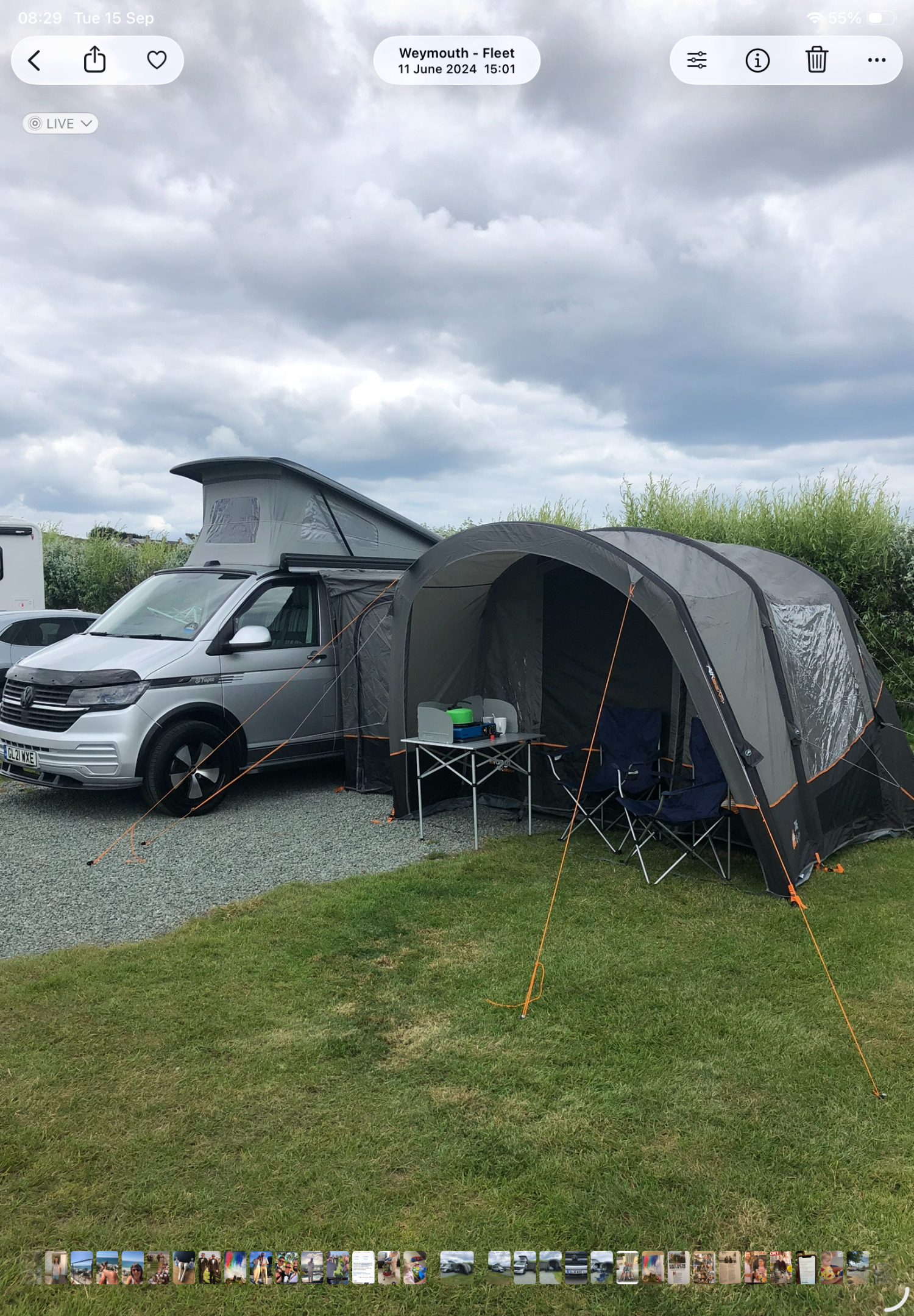 Drive away awning