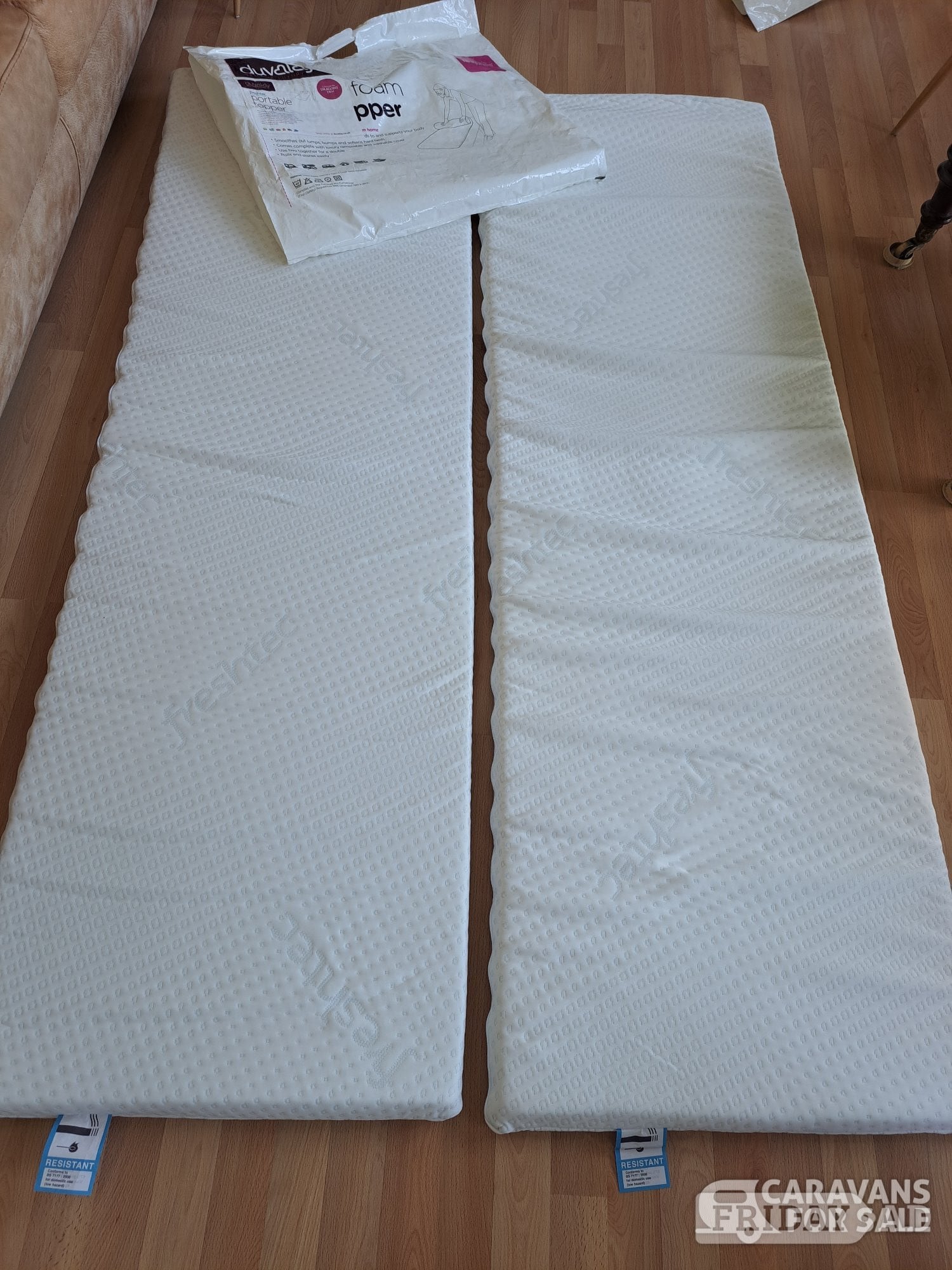 Two campervan Duvalay memory foam toppers and pillows in Tilehurst