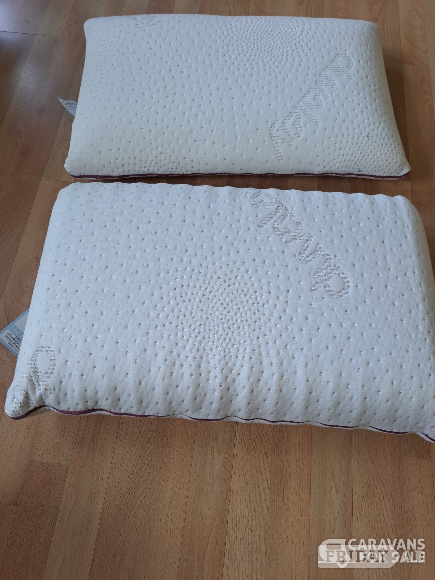 Two campervan Duvalay memory foam toppers and pillows - 