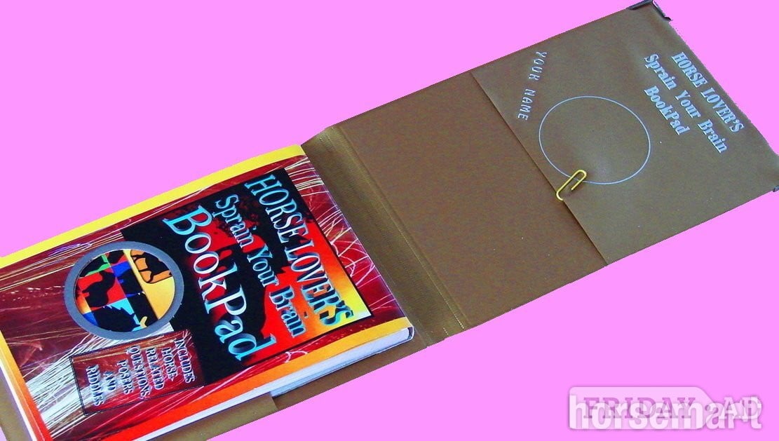 HORSE LOVERS NOTEBOOK with Sprain Your Brain bonus questions in Kettering