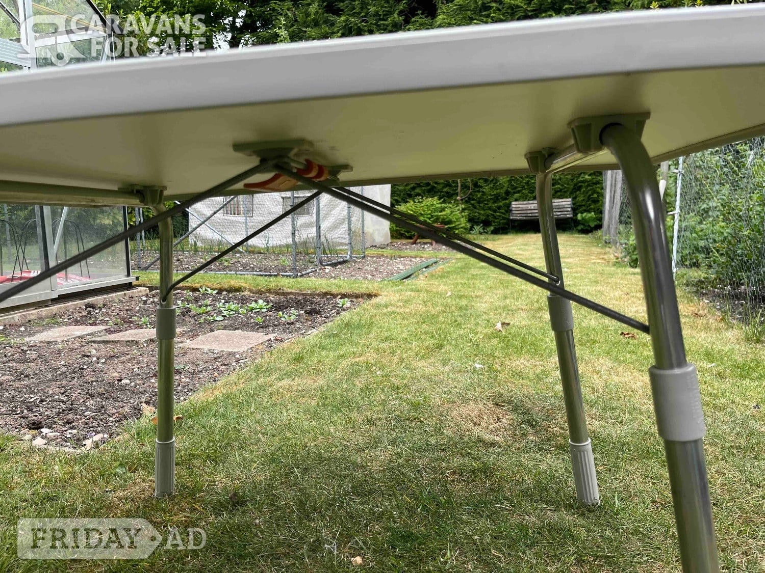 Adjustable white table