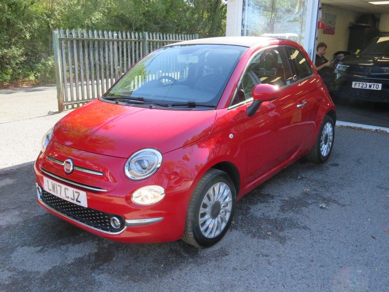 2017 FIAT 500C 1.2 ECO Lounge Convertible 2dr Petrol Manual Euro 6 (s/s) (69 bhp) TOUCHSCREEN + DAB + SENSORS + A/C - Cars in Horsham