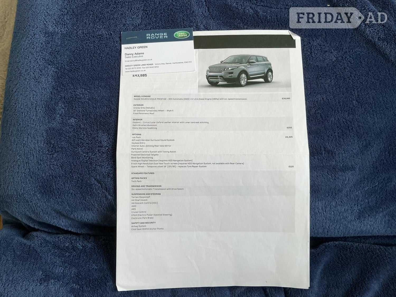 Land Rover Range Rover Evoque 2012 in Winchester