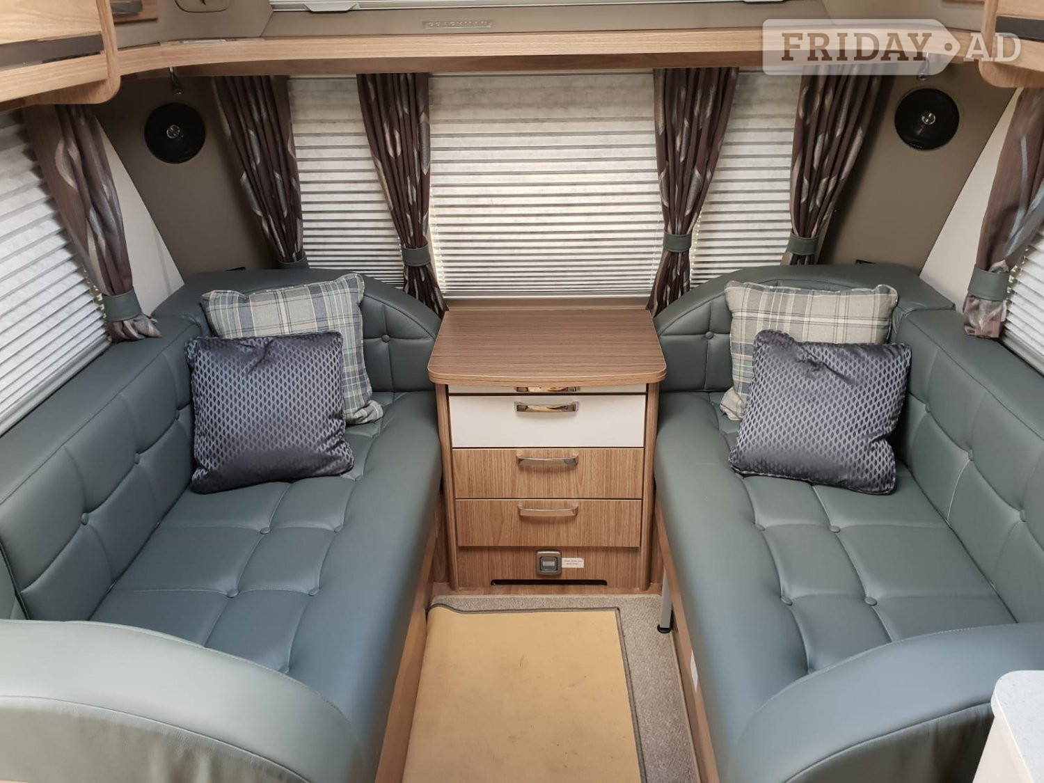 Beautiful grey leather seating for caravan living area in Wallsend