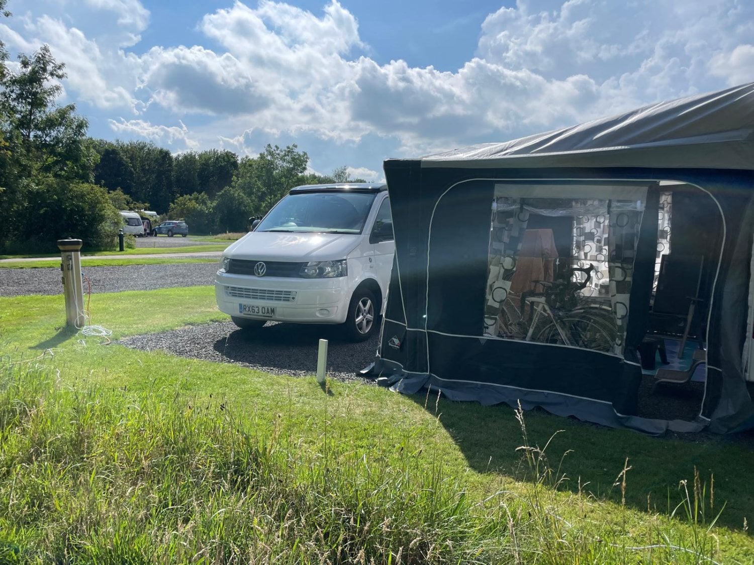 Dorema Air Awning with Scoprega GE20-2 Electric Inflator
