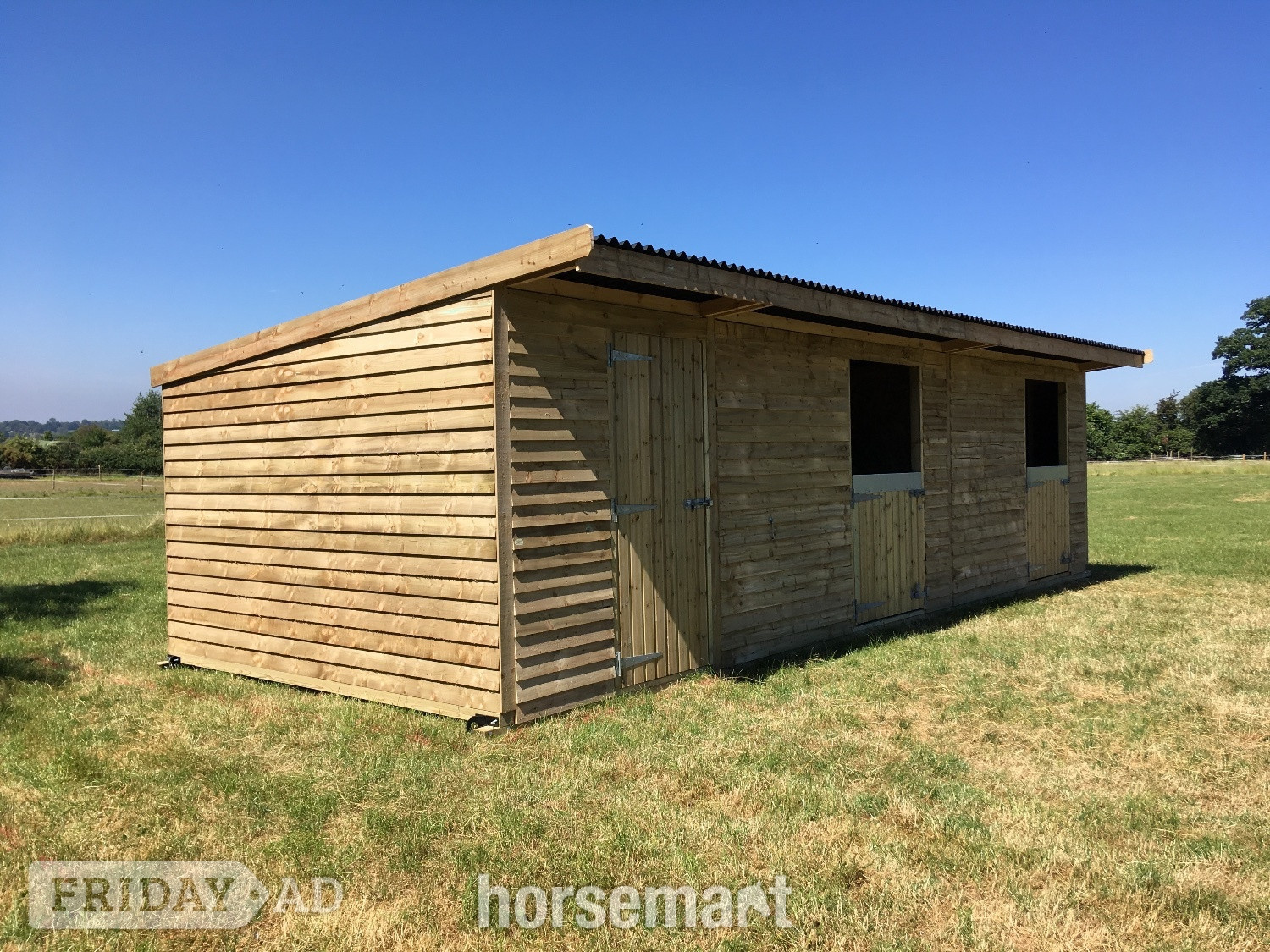 12'x24' Mobile field shelter/stable block + 6' tackroom  