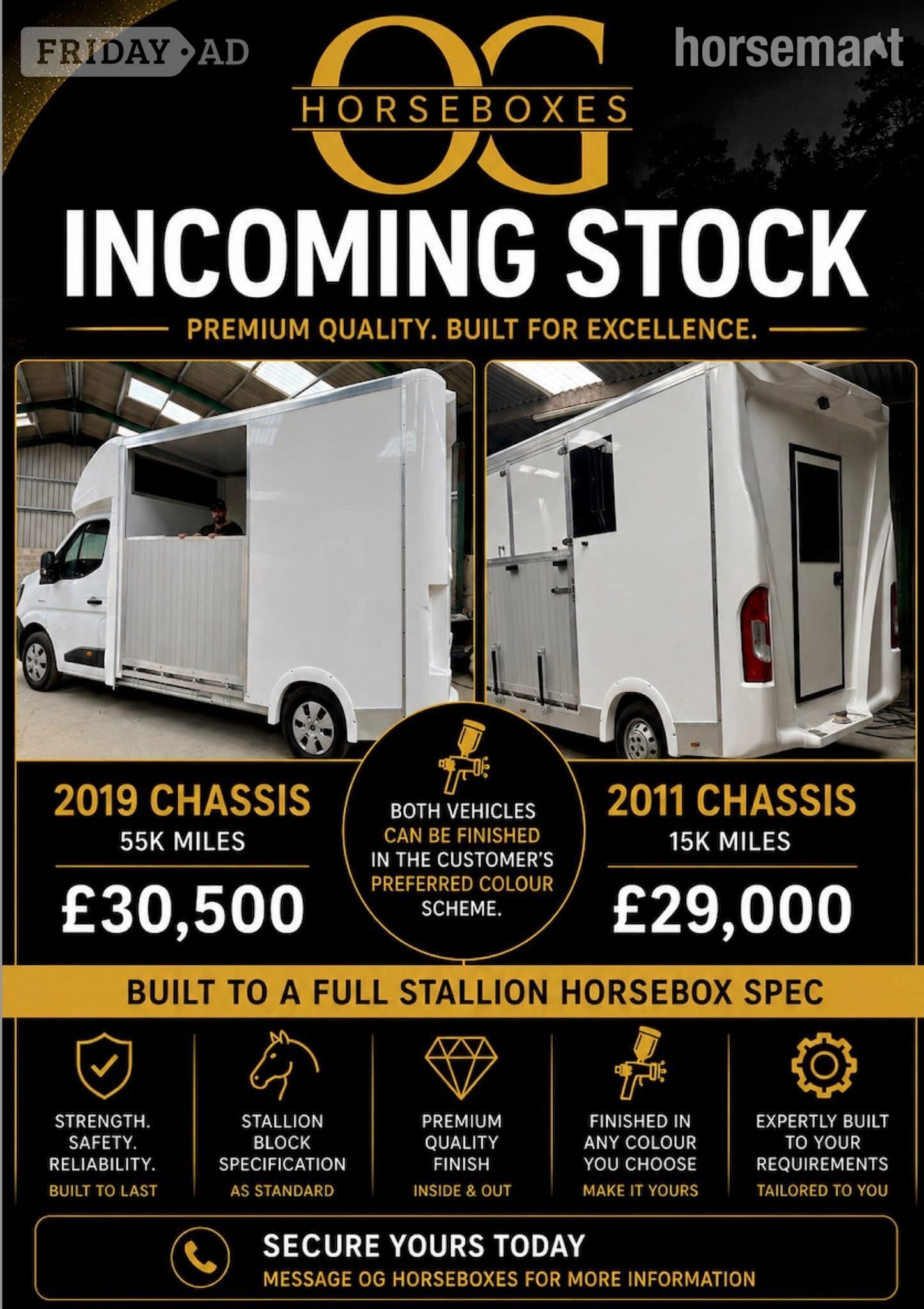 INCOMING STOCK  Peugeot Horsebox in Great Bardfield