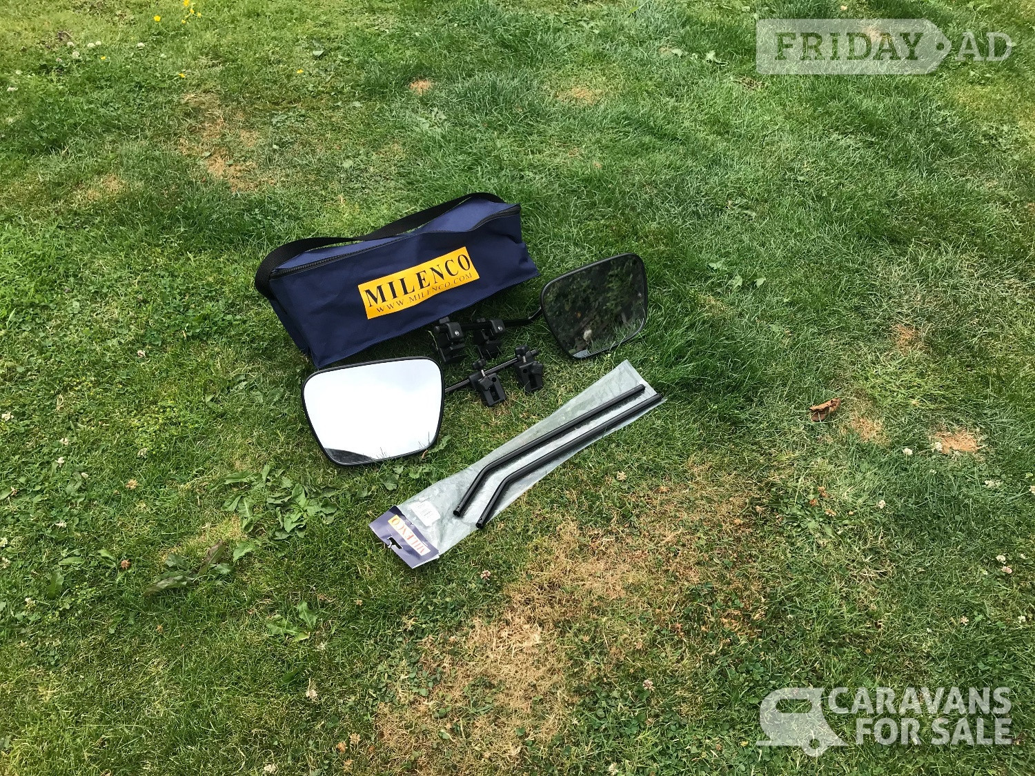 Milenco grand aero 4 towing mirror with extension rods in Hartshorne
