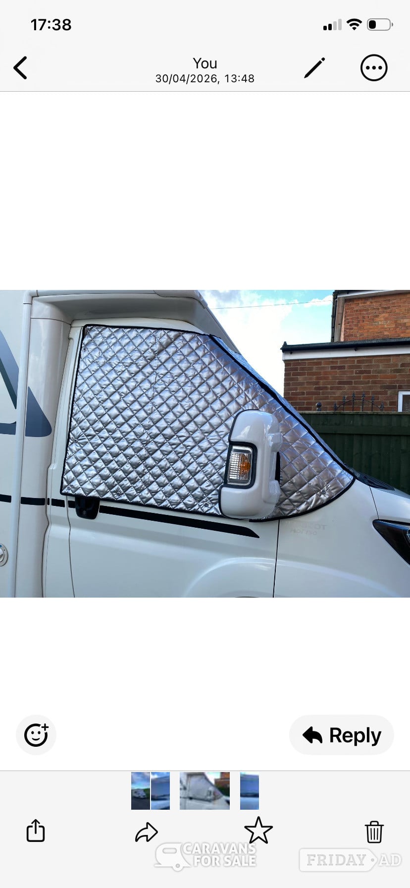 Peugeot Boxer motorhome external covers with carry bag