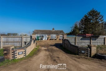 3 bedroom detached Bungalow in 2acre plot has an agricultral tie