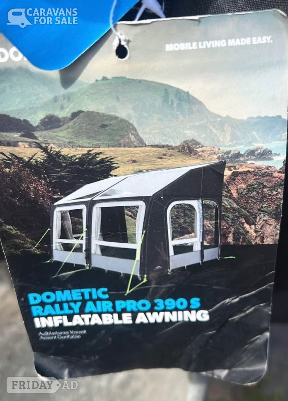 Kampa Dometic Rally Air Pro 390S Caravan Inflatable Awning -  in Ormskirk
