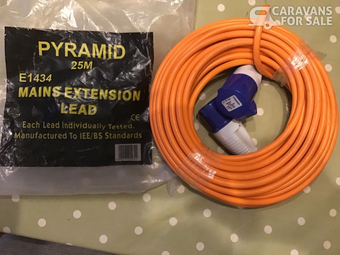 25m Caravan mains lead