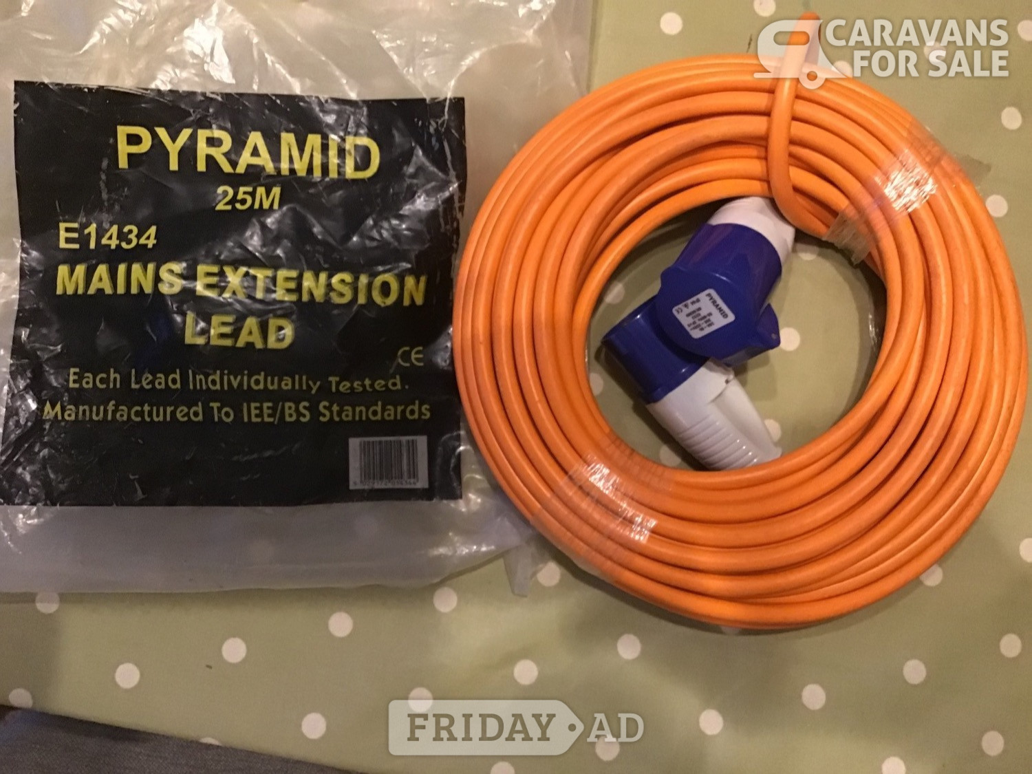 25m Caravan mains lead in Leicester