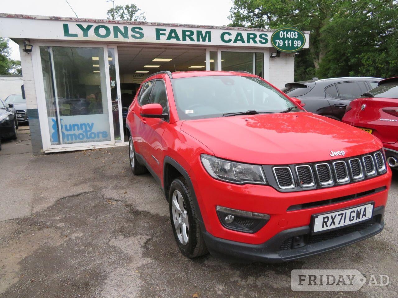 2021 Jeep COMPASS 1.4T MultiAirII Longitude SUV 5dr Petrol Automatic 4 Wheel Drive Euro 6 (s/s) (170 ps) in Horsham