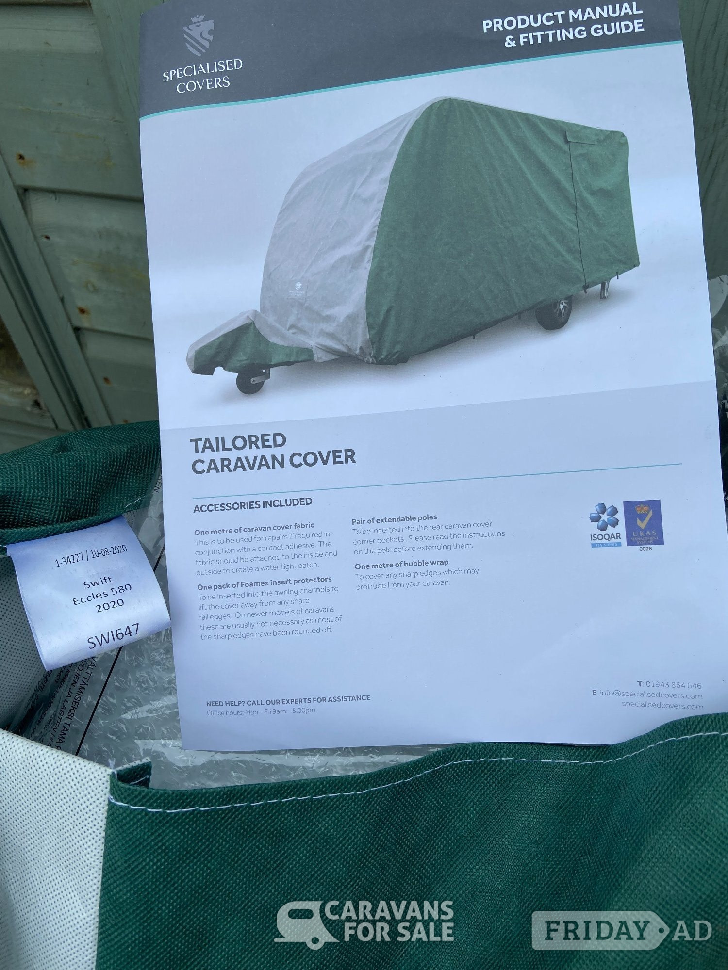 Specialised Covers full winter cover for Swift Challenger 580 in Kingsbridge
