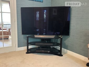 TV stand for 55 inch TV (glass top and shelves)