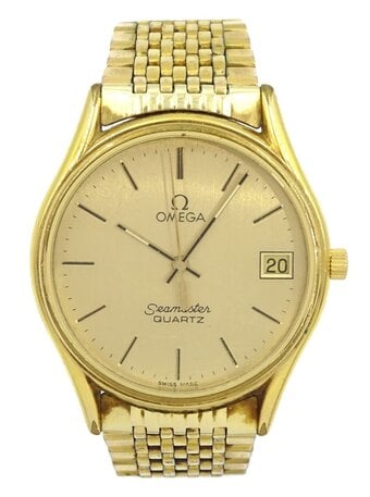 Omega Seamaster Gents G/P wristwatch circa 1981. 