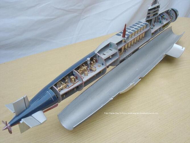 Worthing USS 'Andrew Jackson' Polaris submarine model.