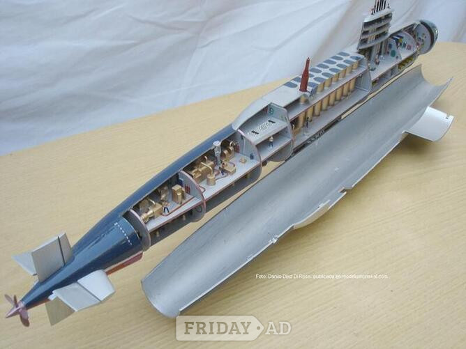 Worthing USS 'Andrew Jackson' Polaris submarine model.