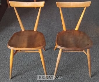 2 Ercol Stacking Chairs