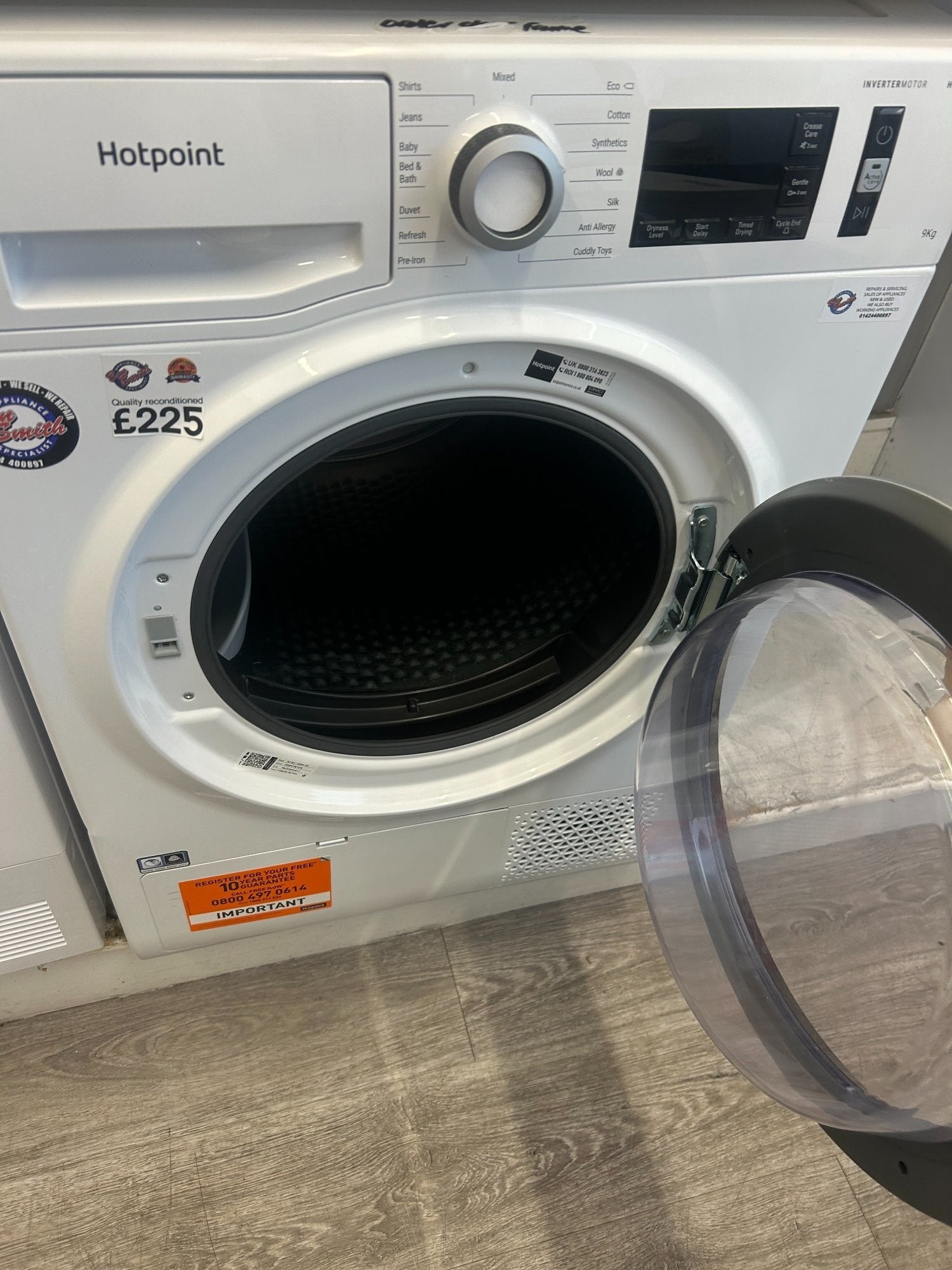 HOTPOINT 9KG HEAT PUMP DRYER