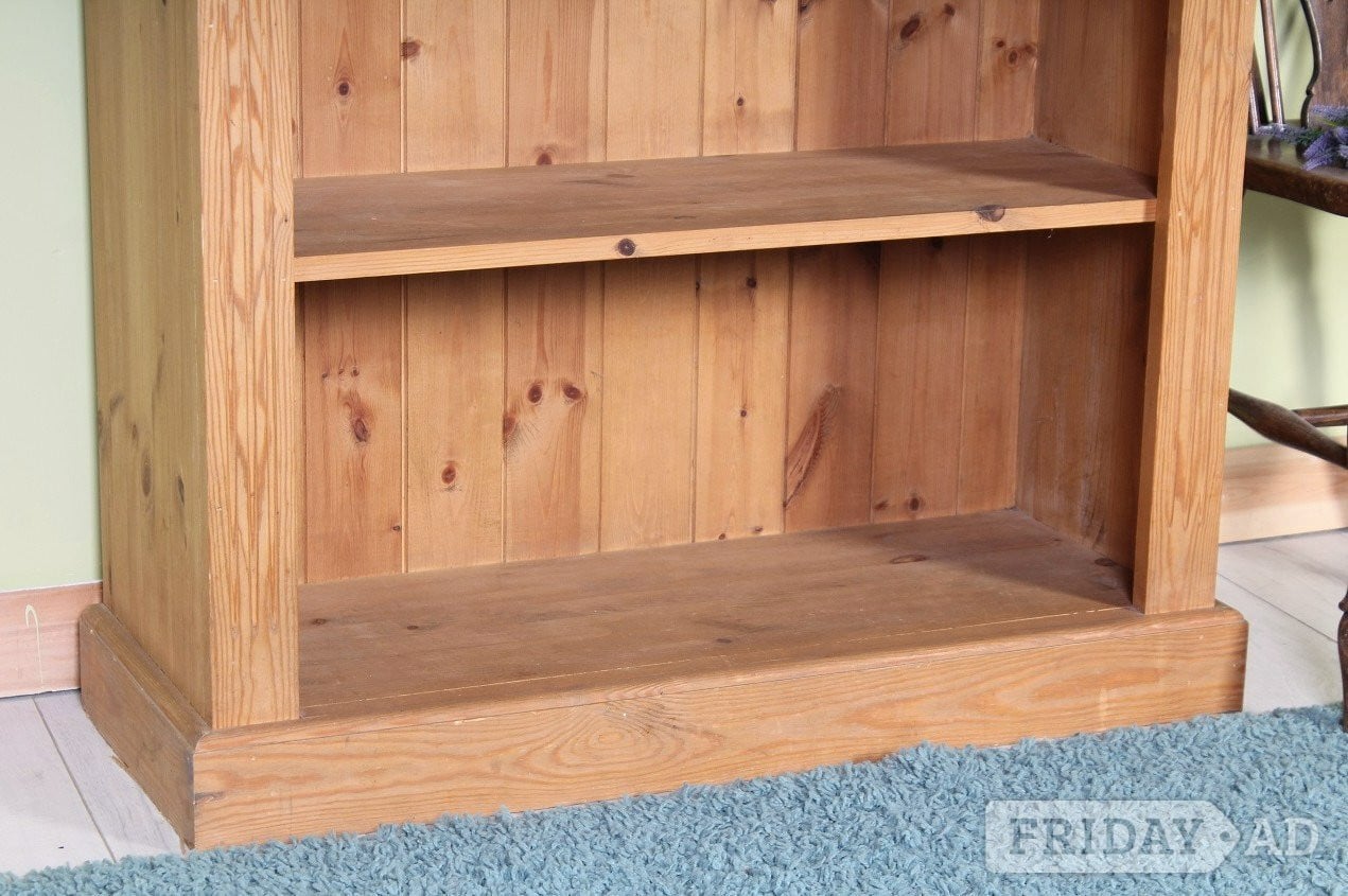 UK Delivery - Tall Country Pine Bookcase 4 Strong Shelves Waxed