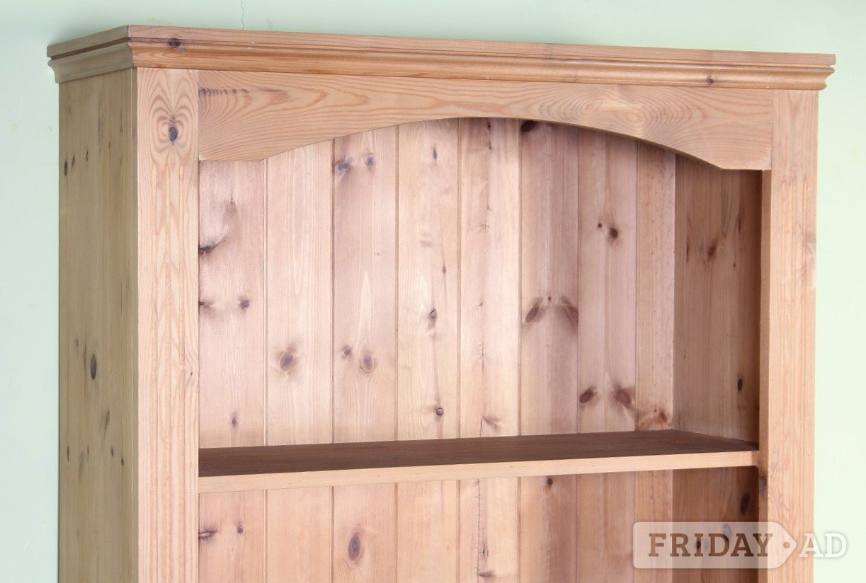 UK Delivery - Tall Country Pine Bookcase 4 Strong Shelves Waxed - Furniture in Hailsham