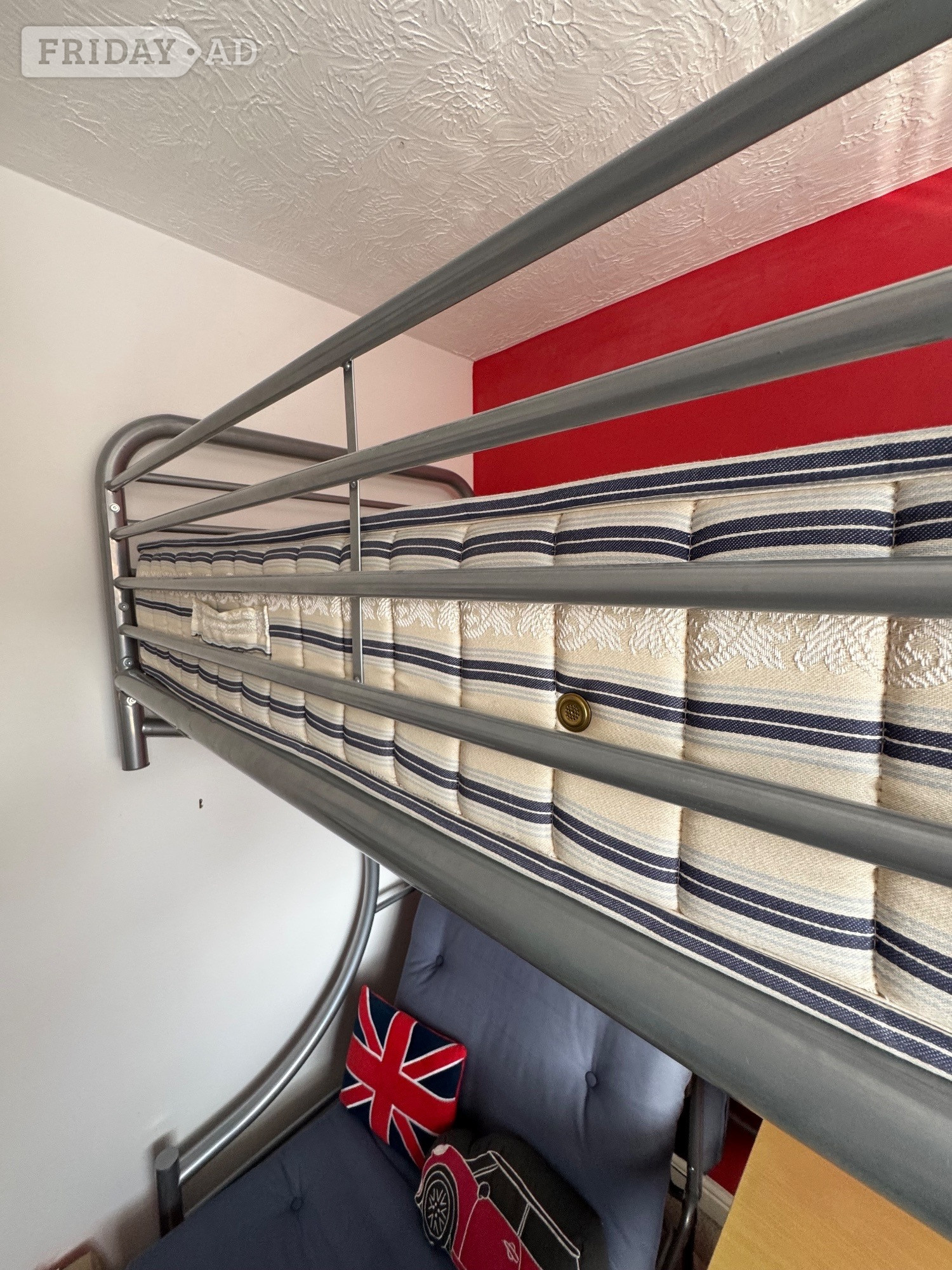 Crawley C Bunk deluxe with work space, stool, chair/camp bed and futon 