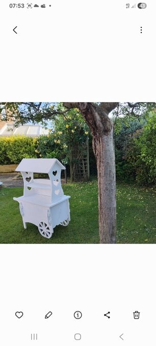 WOODEN SWEET CART
