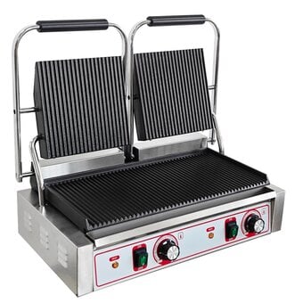 Commercial Double Large Panini, Toastie, Baguette press Grill 